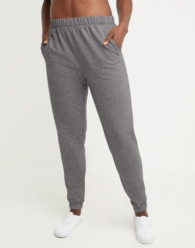 Hanes Originals Womens French Terry Joggers With Pockets Concrete Heather XS Product Image