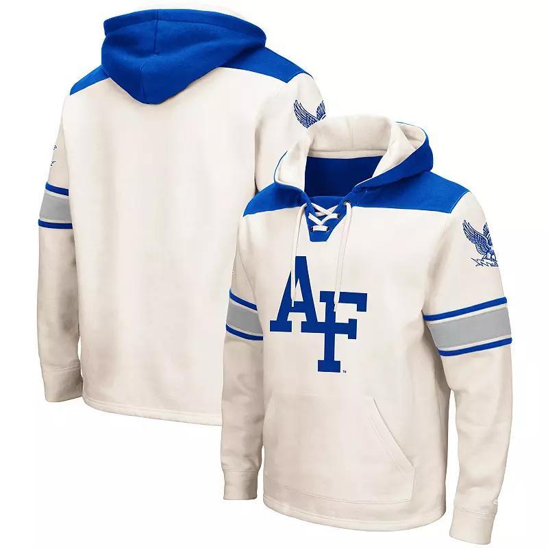 Mens Colosseum Cream Air Force Falcons 2.0 Lace-Up Hoodie Product Image