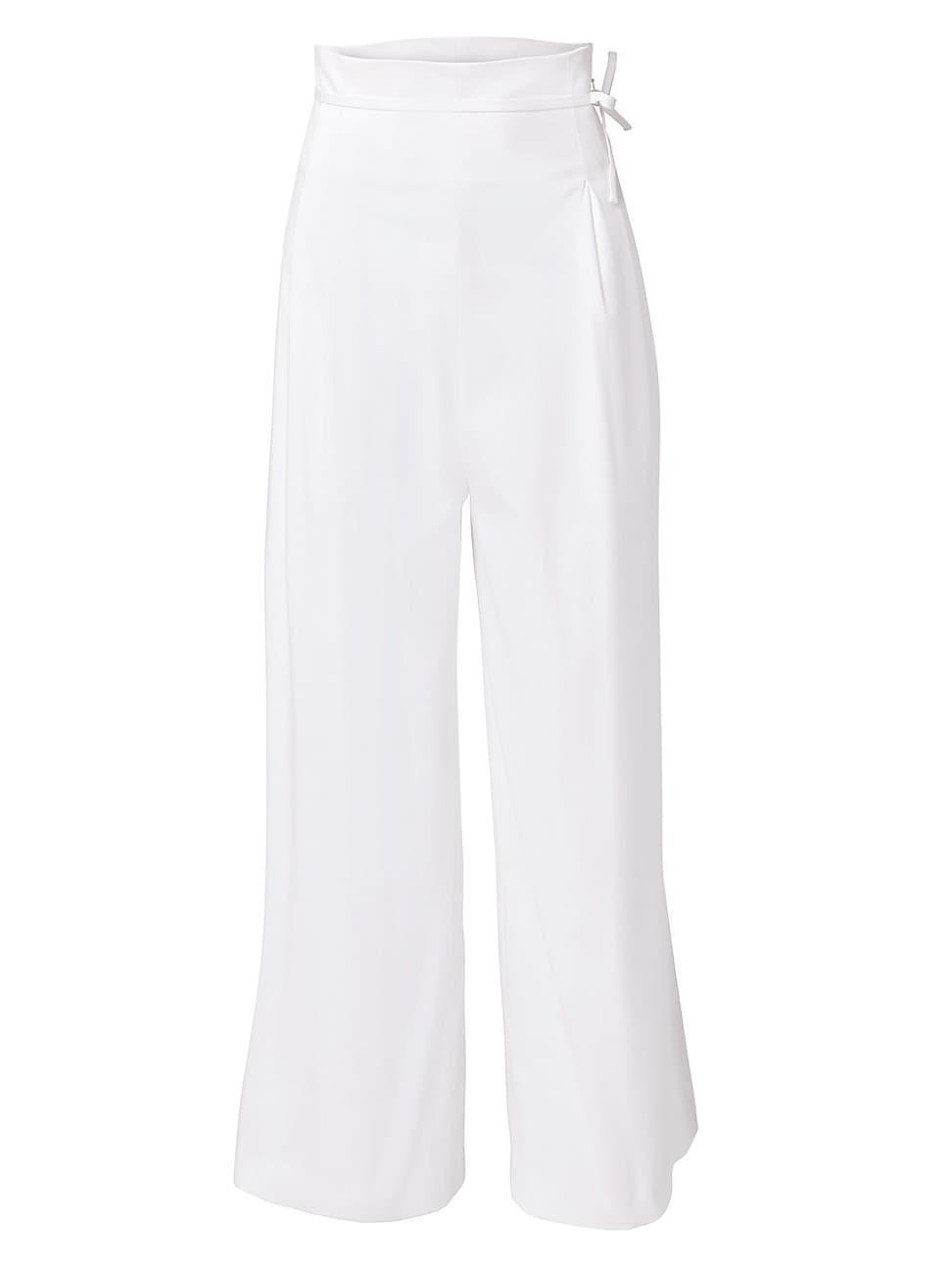 Womens High-Waisted Cropped Pants Product Image