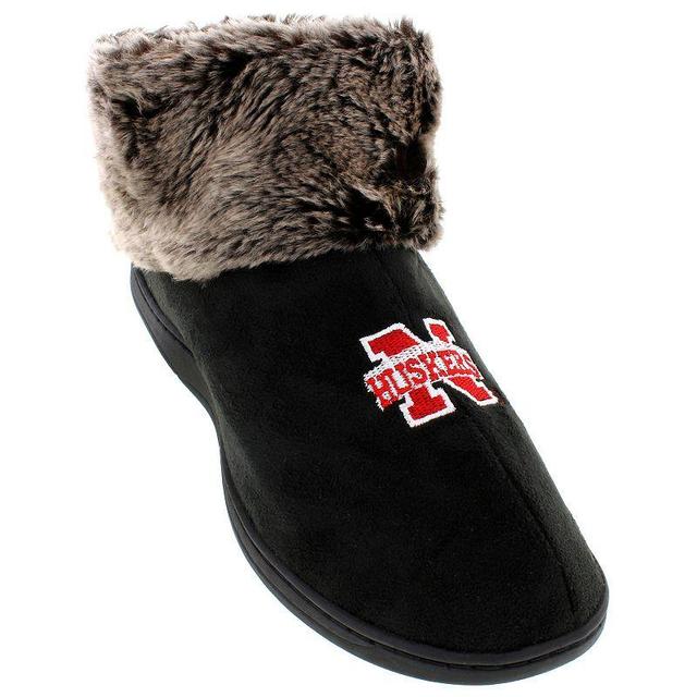 Nebraska Cornhuskers Faux-Fur Slippers, Womens Product Image