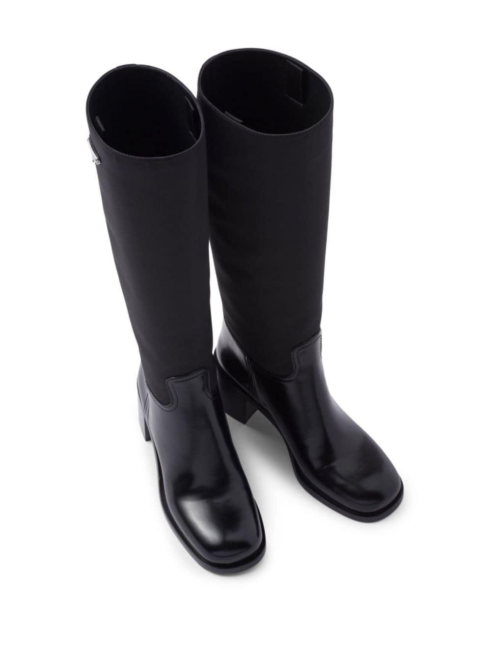 triangle-logo knee-high boots product image