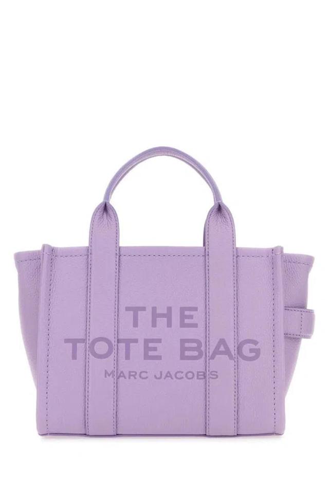 MARC JACOBS Logo Embossed Small Tote Bag In Purple Product Image