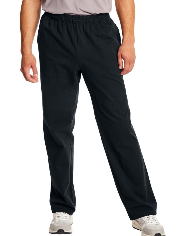 Hanes Essentials Mens Cotton Jersey Pants, 32 Light Steel S Product Image