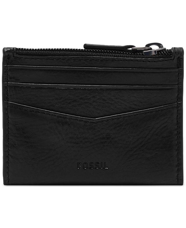 Fossil Mens Andrew Zip Card Case - Cognac Product Image