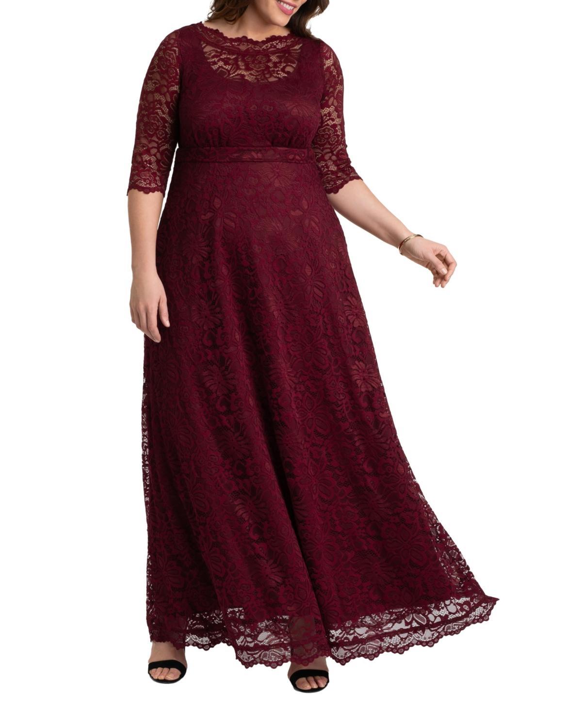 Kiyonna Leona Lace Evening Gown Product Image