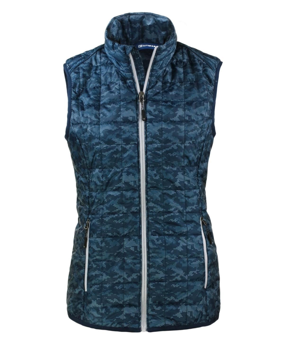 Cutter & Buck Womens Rainier PrimaLoft Eco Insulated Full Zip Printed Puffer Vest Product Image