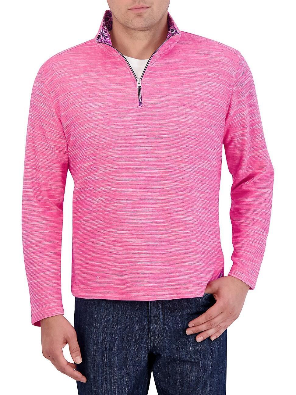 Robert Graham Ledson Space Dye Quarter Zip Top Product Image