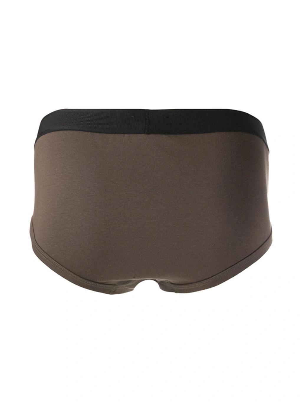 Logo Cotton Briefs In Brown Product Image