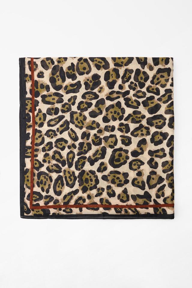 ANIMAL PRINT SILK MODAL SCARF Product Image