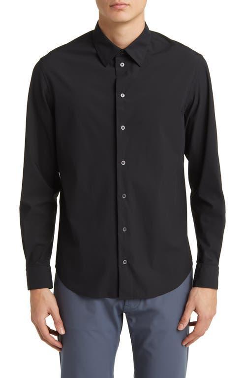 Emporio Armani Stretch Jersey Button-Up Shirt Product Image