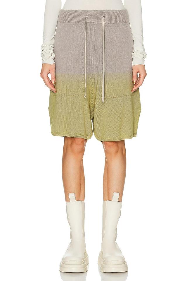 Rick Owens X Moncler Long Boxer Short in Beige Product Image