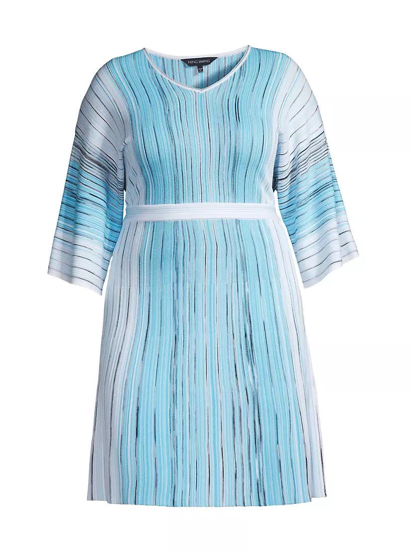 Striped Knit Midi-Dress Product Image