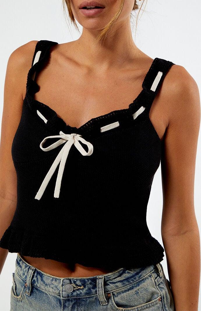 Another Girl Women's Ruffle Knit Cami Top Product Image