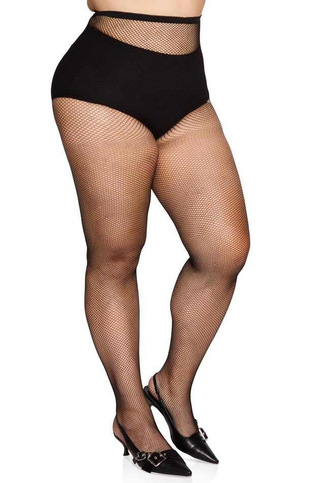 Plus Size Patterned Fishnet Tights Female Product Image