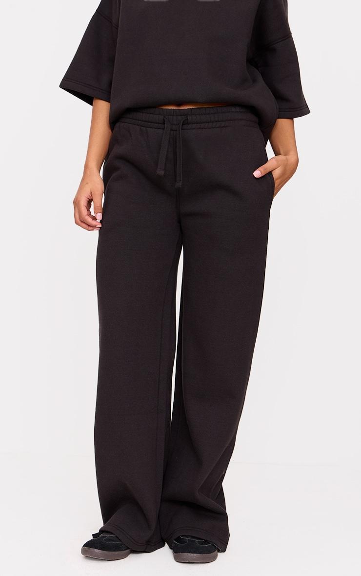 Black Premium Wide Leg Sweatpants Product Image