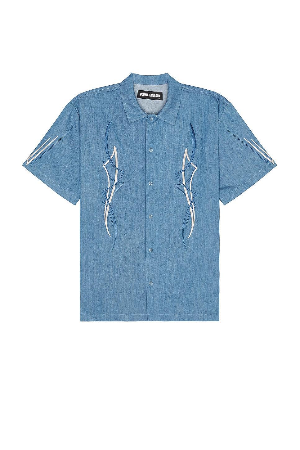 DOUBLE RAINBOUU West Coast Shirt Blue. (also in L, S). Product Image