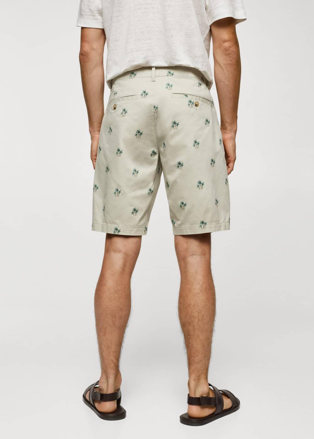 MANGO MAN - Printed cotton bermuda shorts sandMen Product Image