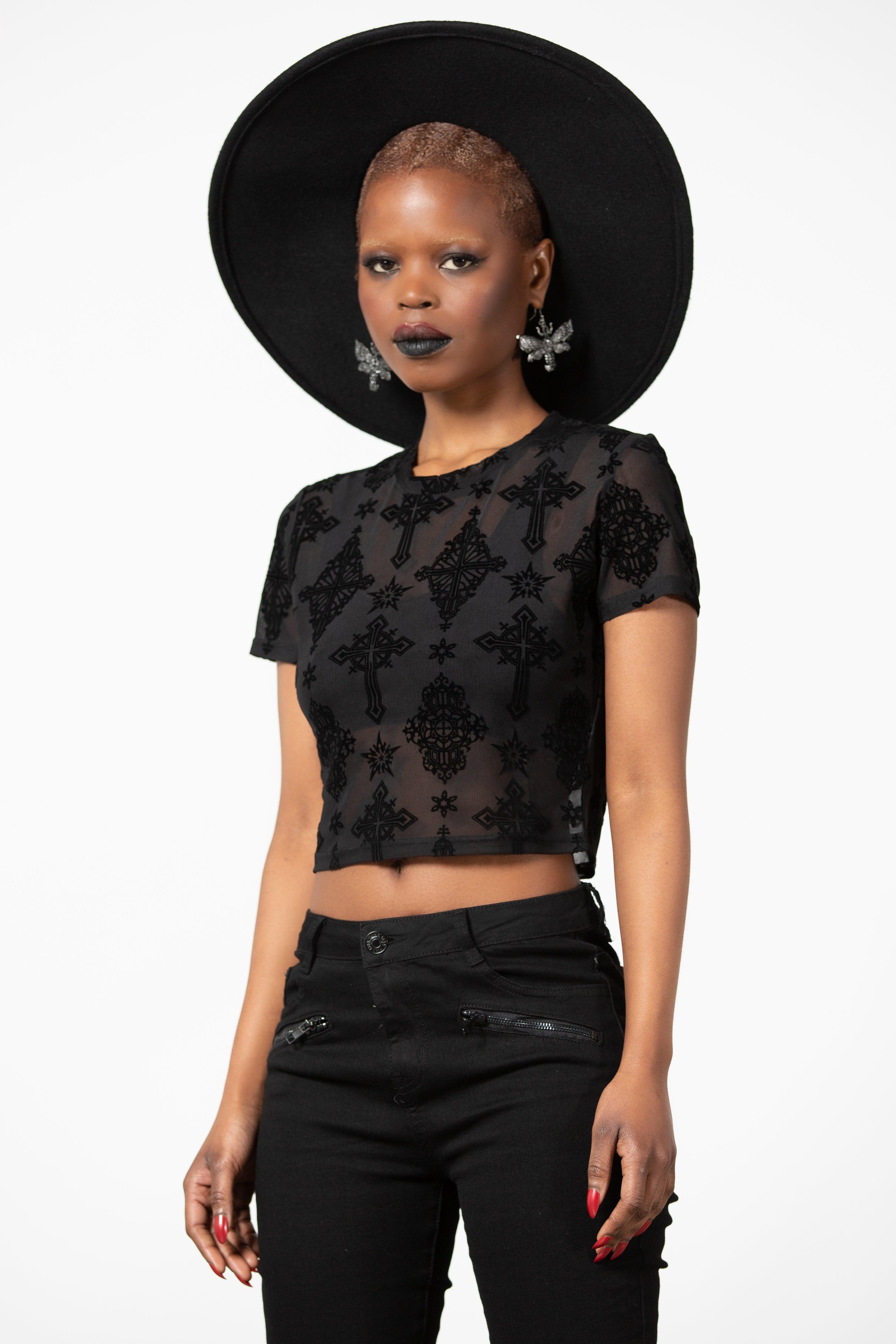 Petra Mesh Crop Top Female Product Image