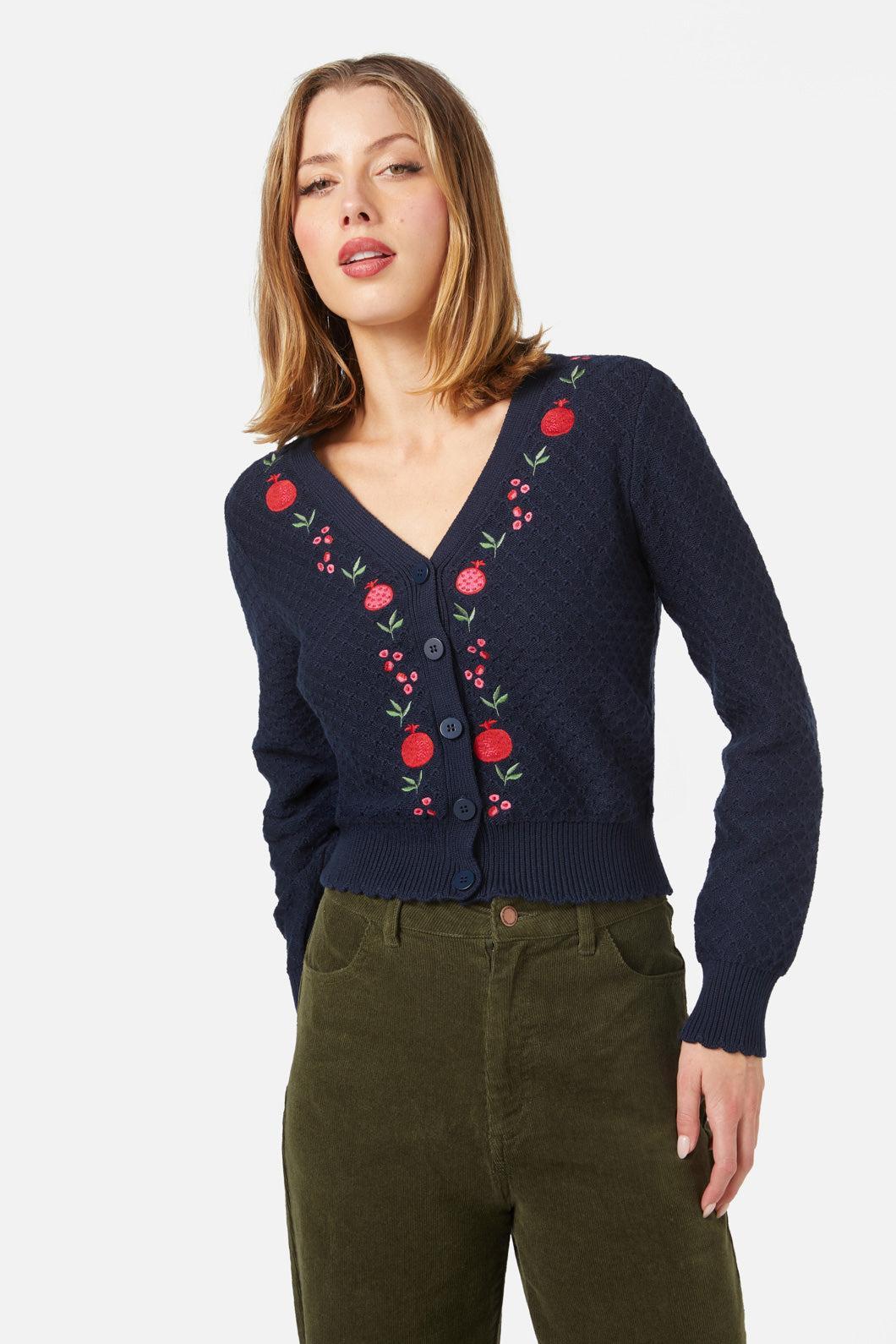 Pomegranate Embroidered Cardi Product Image