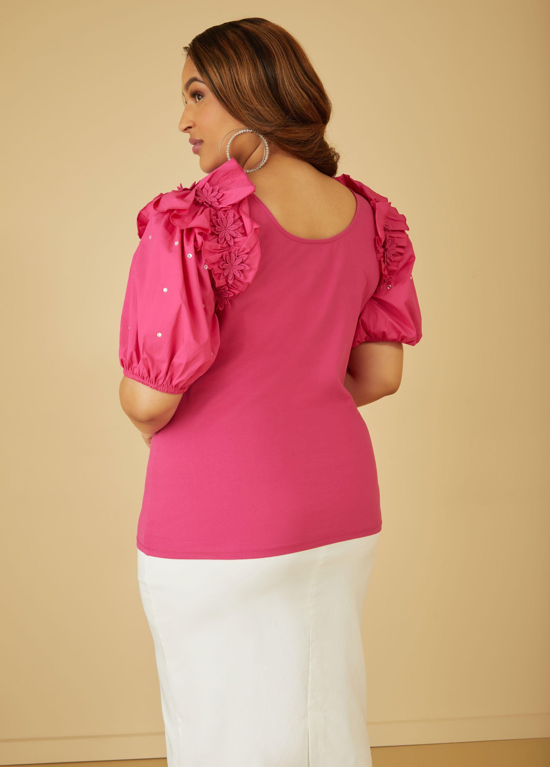 Puff Sleeved Embellished Top Product Image