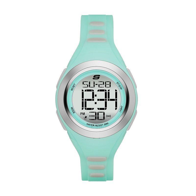 Skechers Womens Tennyson Silicone Watch, Green Product Image