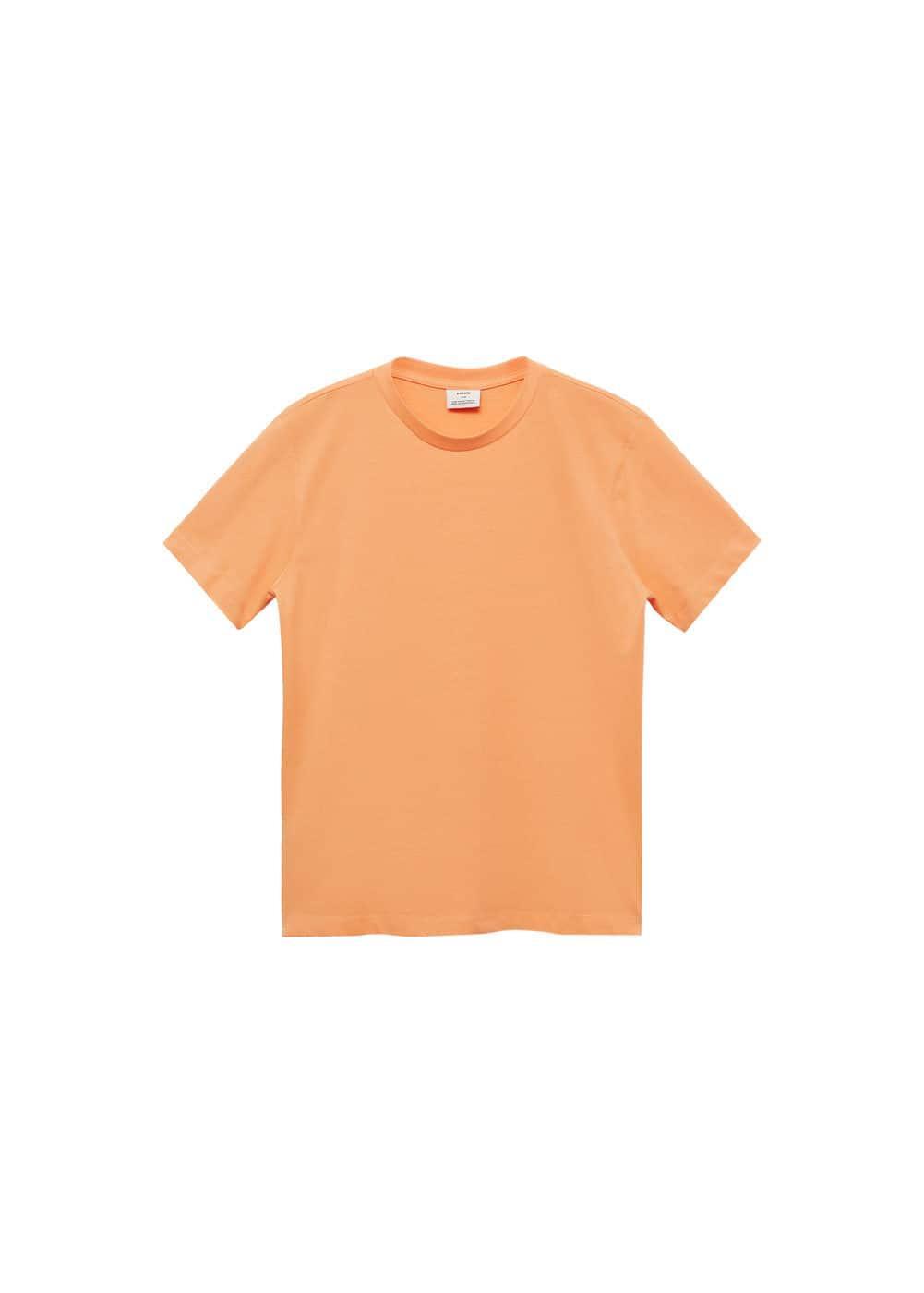 MANGO MAN - Basic cotton stretch T-shirt orangeMen Product Image