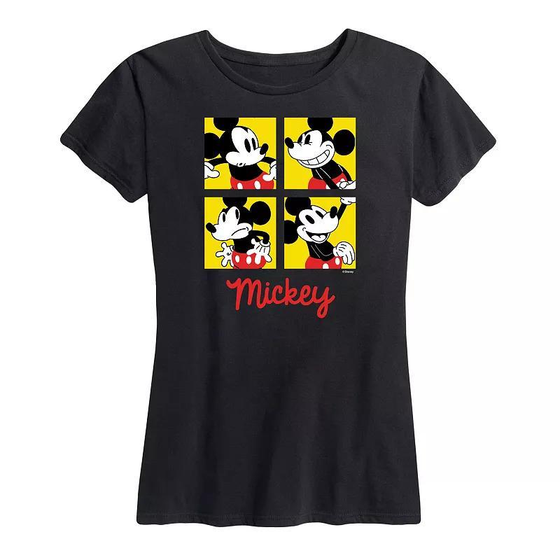 Disneys Mickey Mouse Womens Grid Graphic Tee Product Image