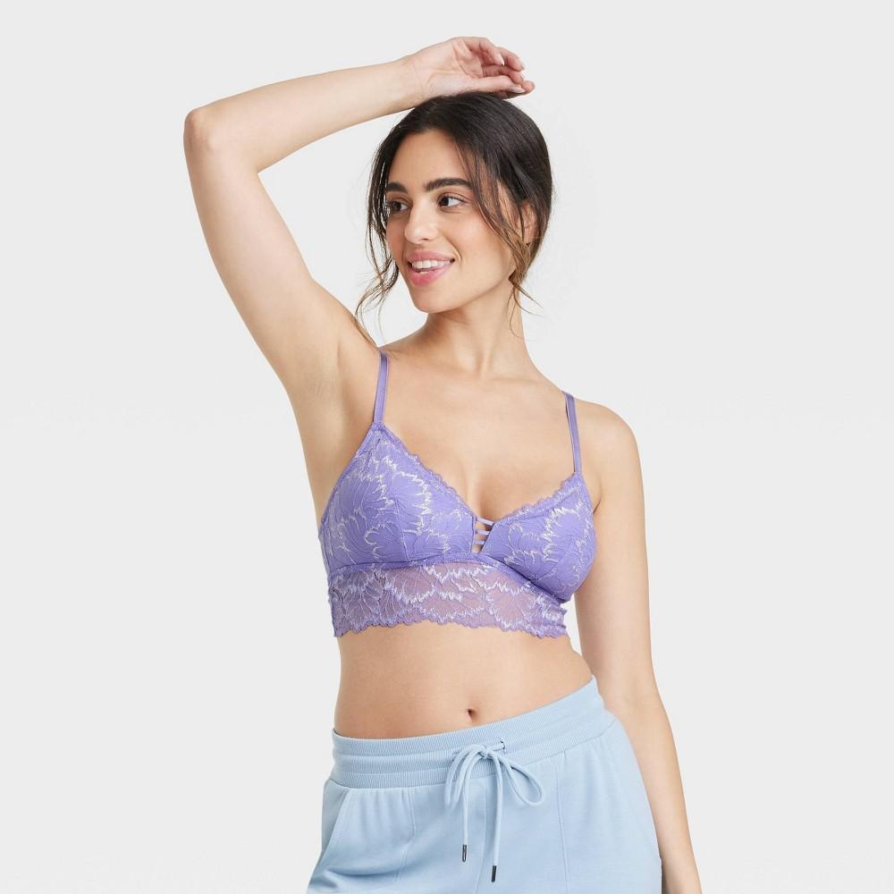 Womens Longline Lace Bralette - Auden Purple XXL Product Image