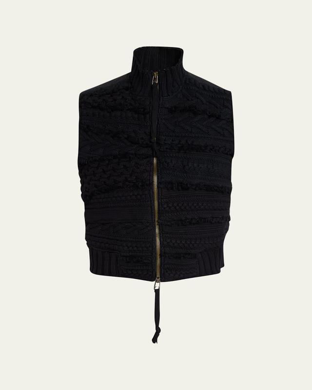 Mens Fisherman Knit Sweater Vest Product Image