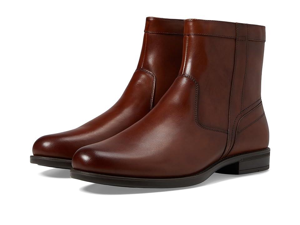 Florsheim Midtown Plain Toe Zipper Boot (Cognac) Men's Dress Zip Boots Product Image