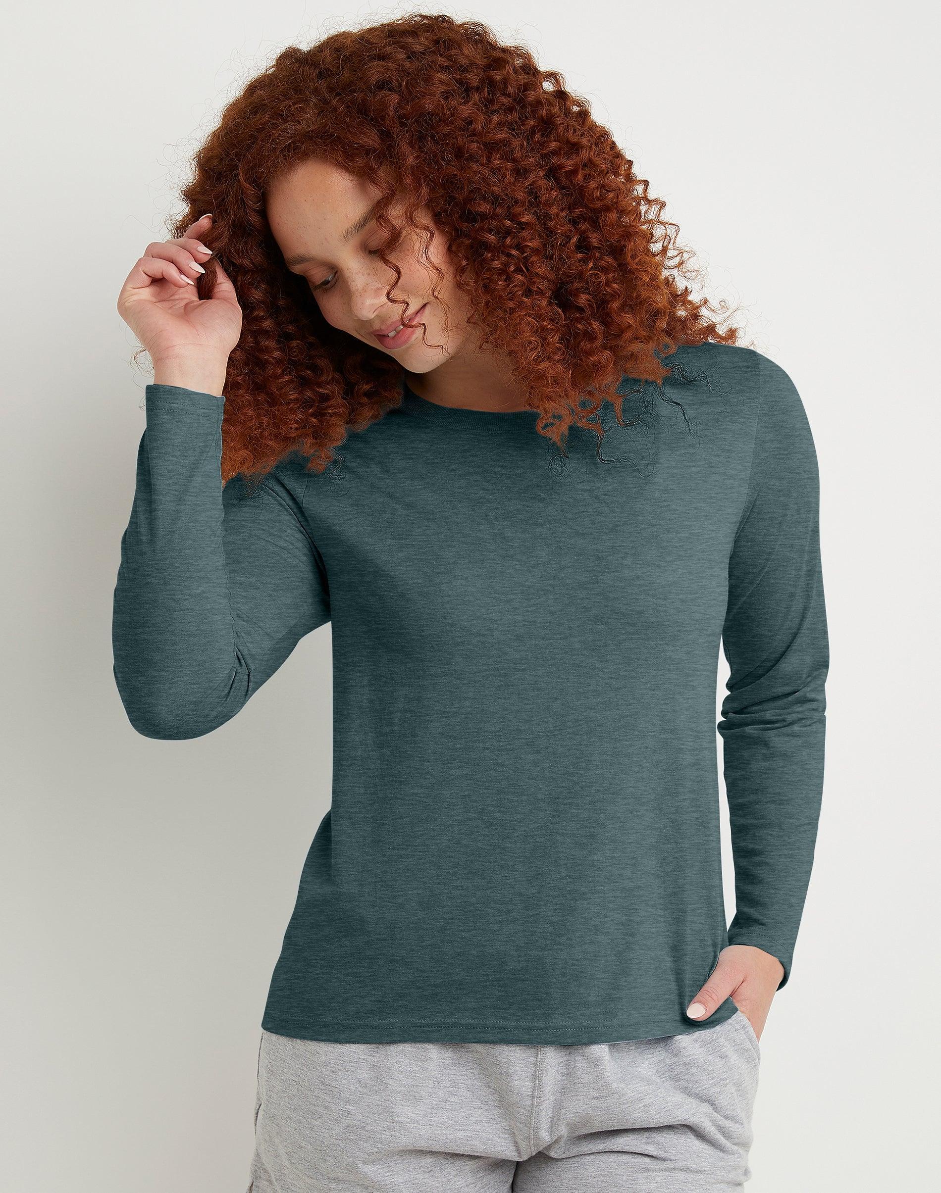 Womens Hanes Originals Long Sleeve Tri-Blend Tee Product Image