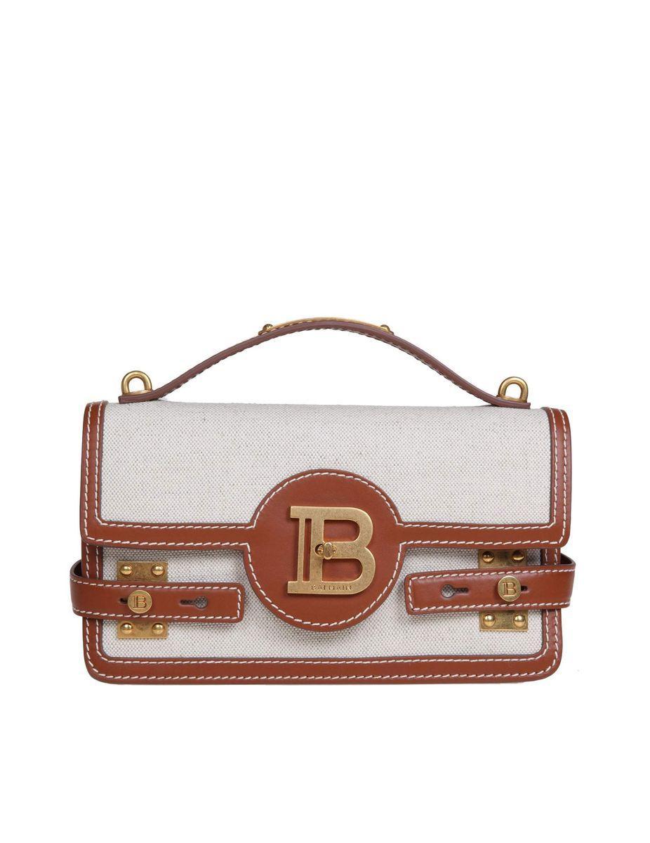 BALMAIN B-buzz 24 Crossbody Bag In Brown Product Image