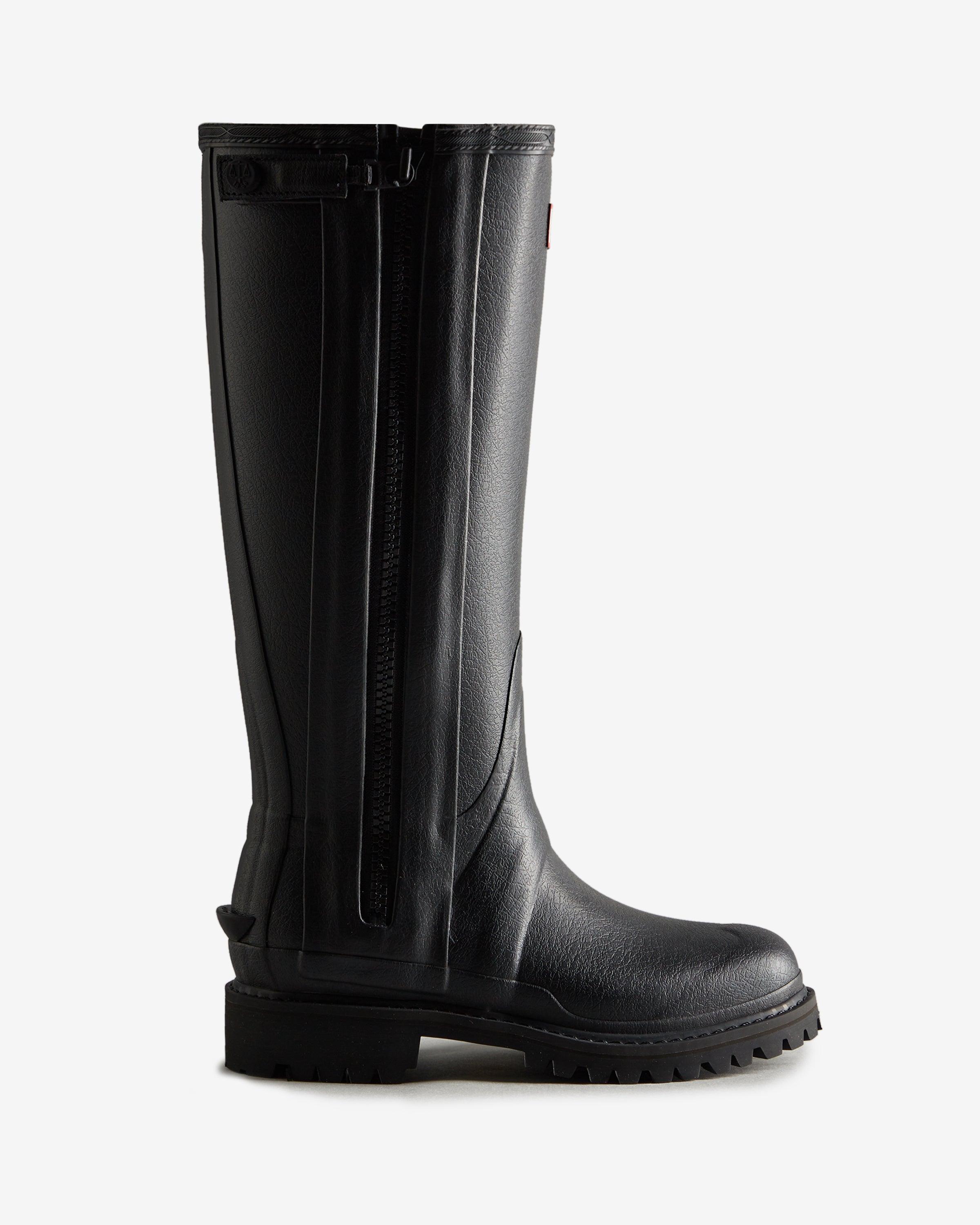 Women's Balmoral Commando Rubber Zip Tall Wellington Boots Female Product Image