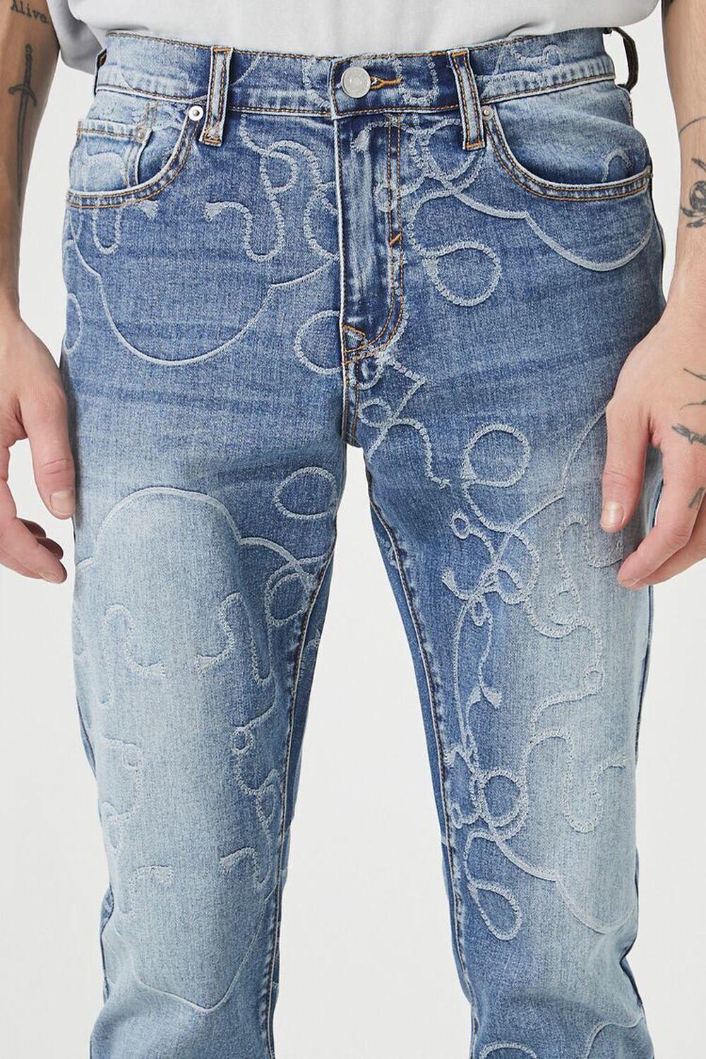 Abstract Stone Wash Slim-Fit Jeans | Forever 21 Product Image