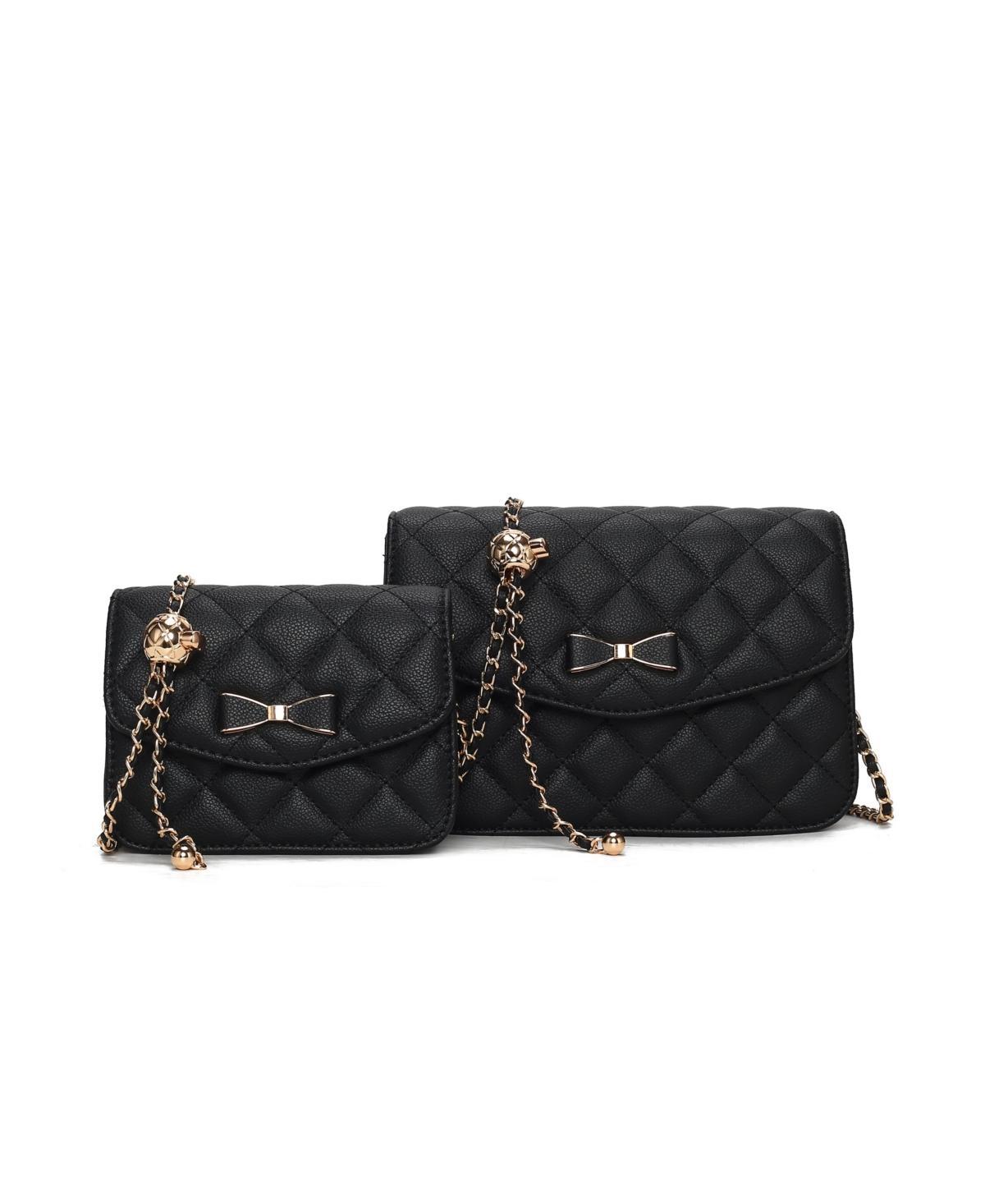 Mkf Collection Blossom Quilted Women s Shoulder Bag with a Mini Bag set by Mia K Product Image