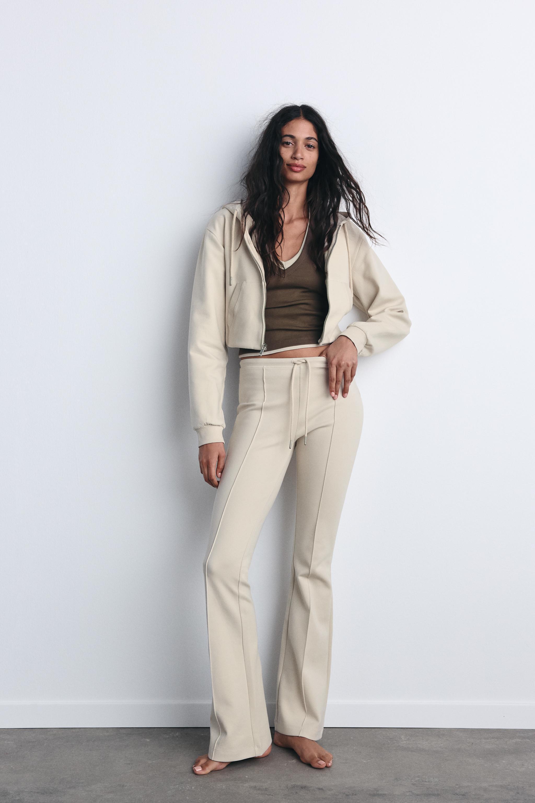 FLARE INTERLOCK PANTS WITH SEAMS product image