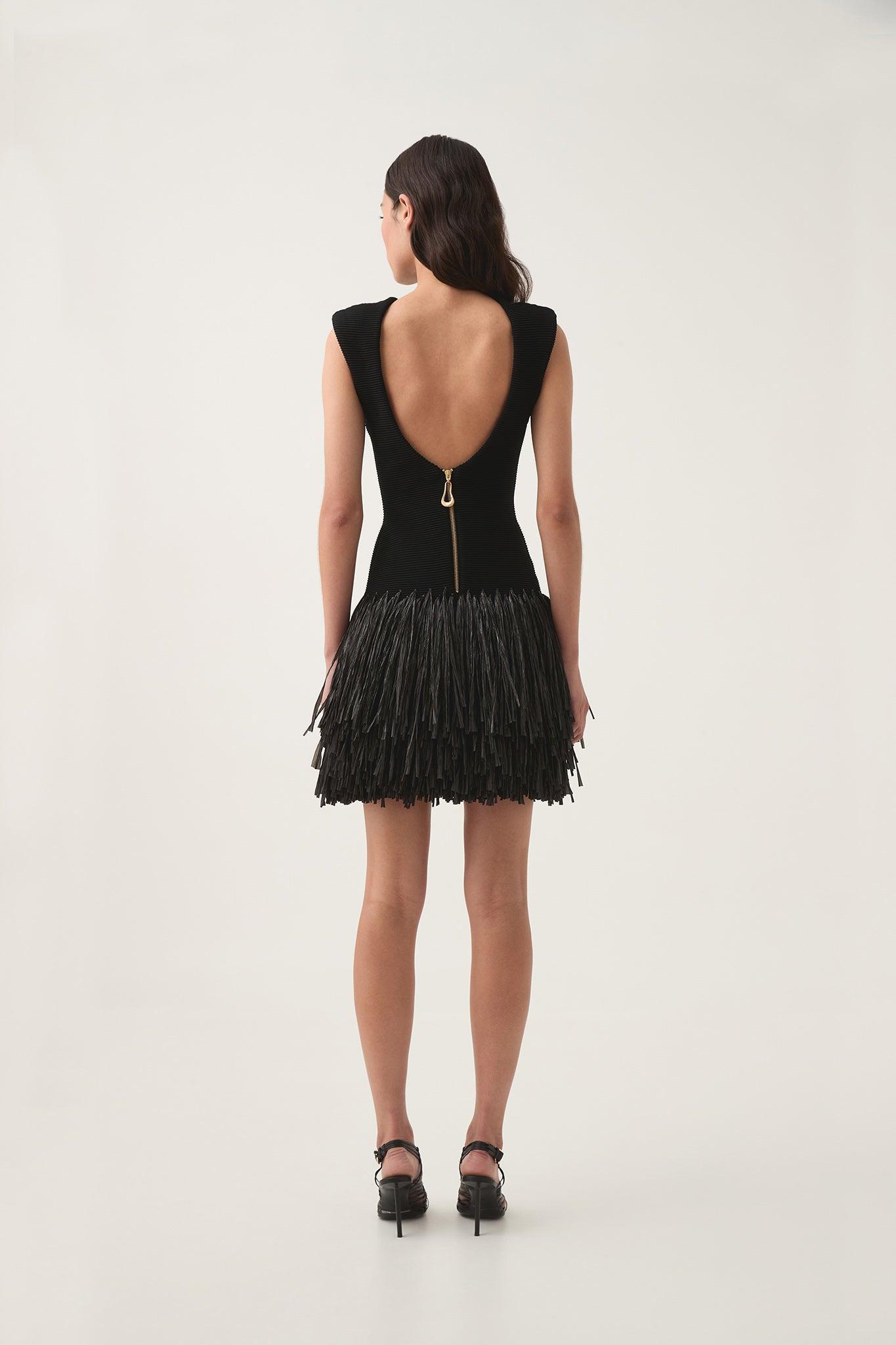 Rushes Raffia Knit Mini Dress Product Image