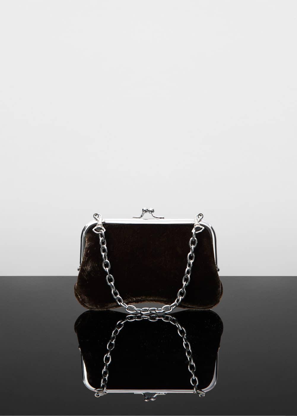 MANGO - Chain velvet bag - One size - Women Product Image