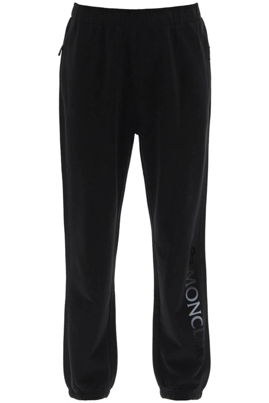 MONCLER Logo Print Track Pants In Black Product Image