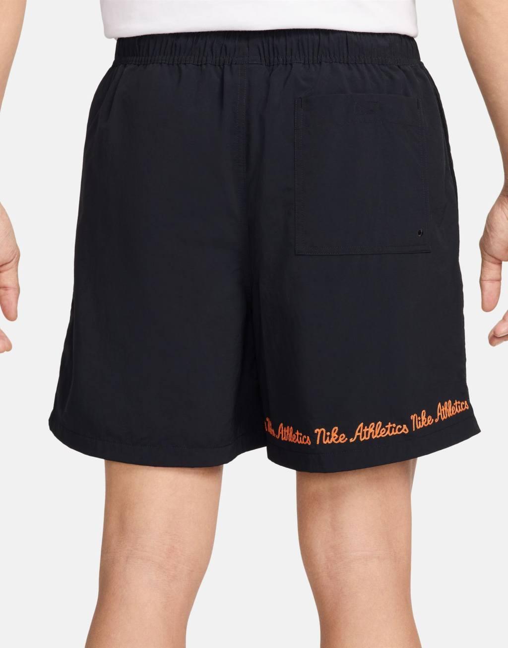 Nike Club varsity shorts in black Product Image