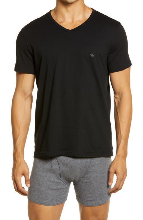 Emporio Armani 3-Pack V-neck Cotton T-Shirts Product Image