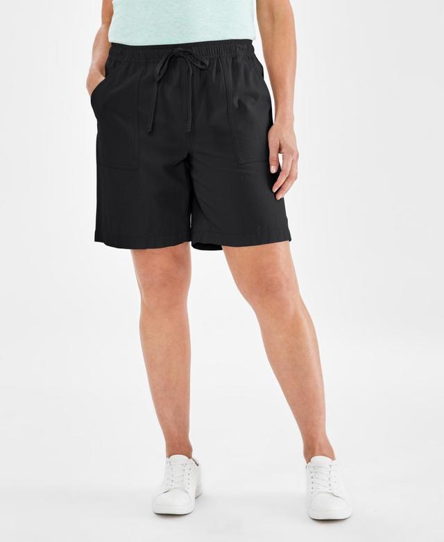 Style & Co Womens Cotton Drawstring Pull-On Shorts, Regular & Petite, Created for Macys Product Image