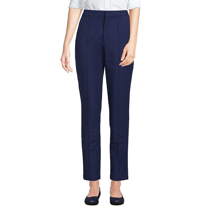 Lands End Womens High Rise Bi Stretch Pintuck Pencil Ankle Pants Product Image