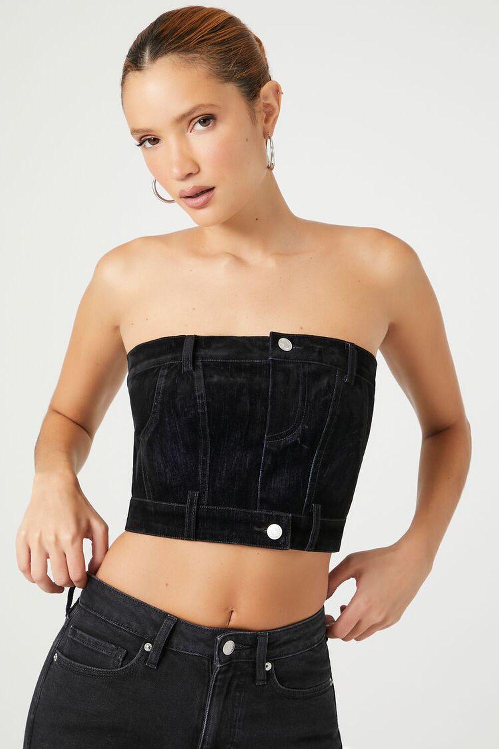 Reworked Cropped Tube Top | Forever 21 Product Image