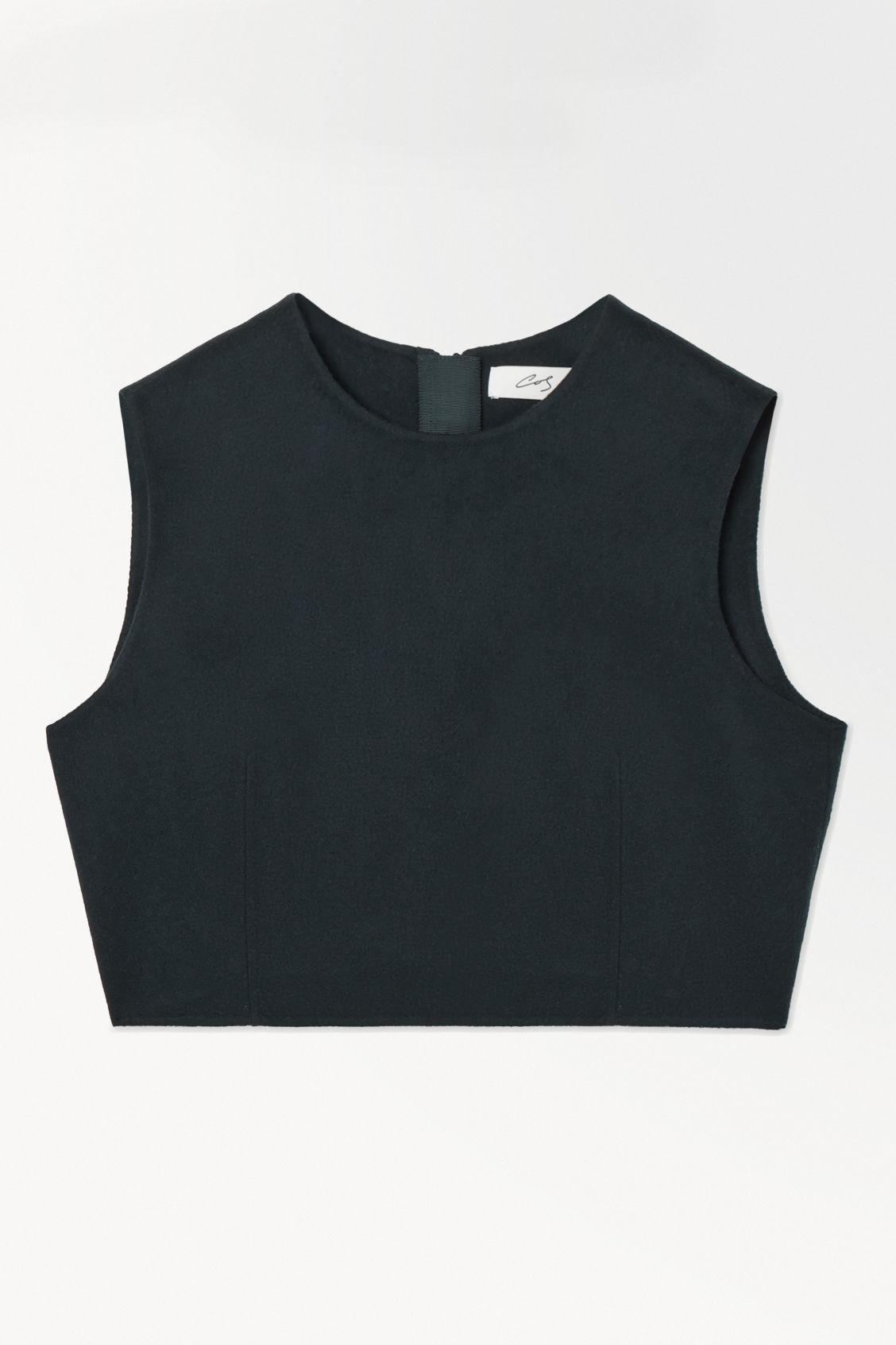 THE LEATHER-TASSELED WOOL TOP Product Image