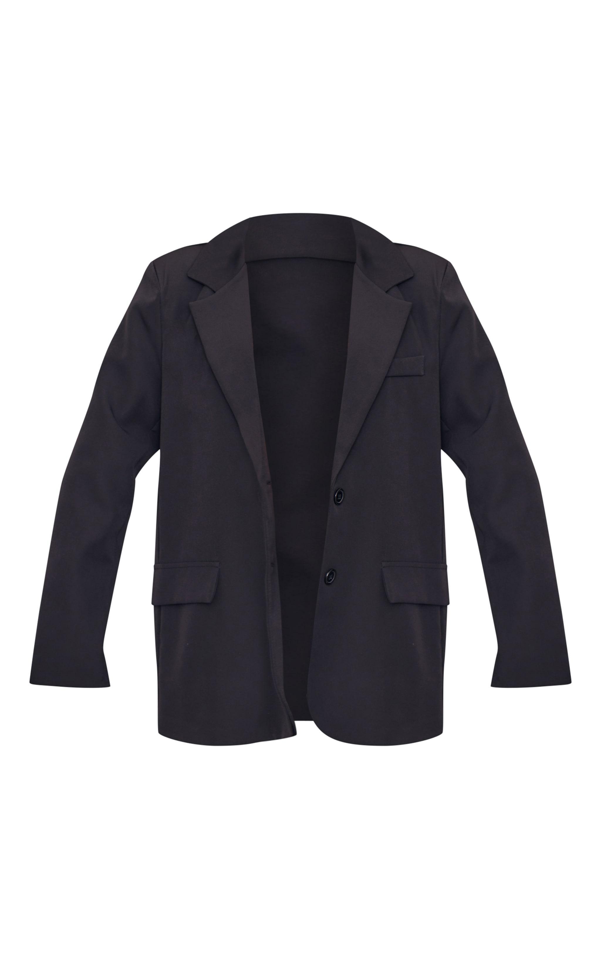 Black Oversized Structured Blazer Product Image