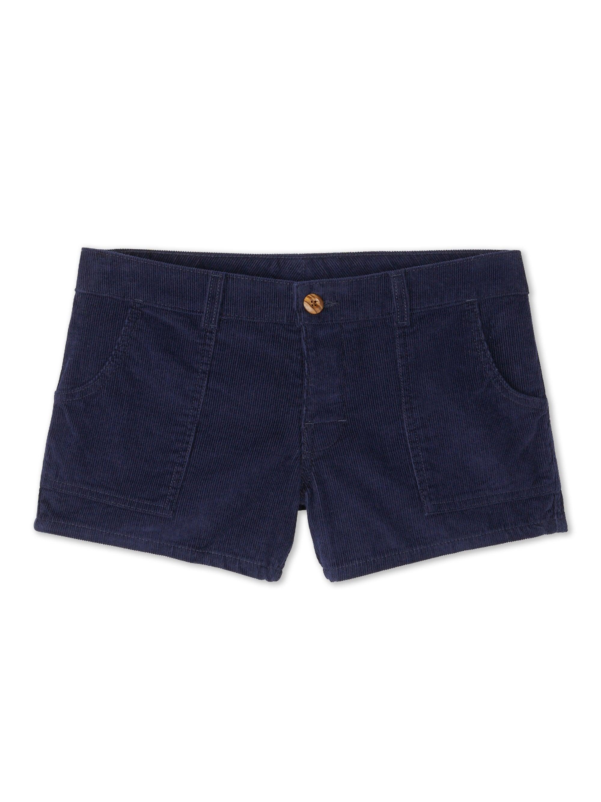 Women's Corduroy Shorts - Navy Female Product Image