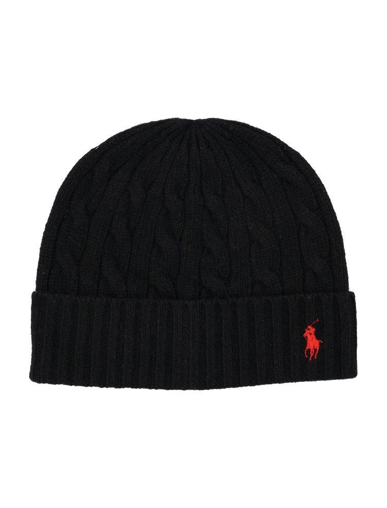 POLO RALPH LAUREN Classic Logo Embroidered Beanie In Black Product Image