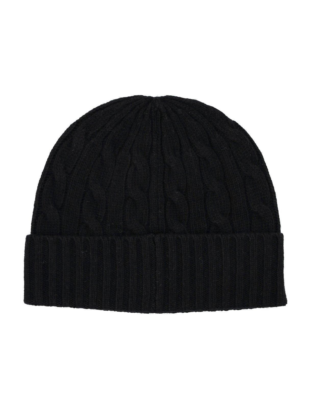 POLO RALPH LAUREN Classic Logo Embroidered Beanie In Black Product Image