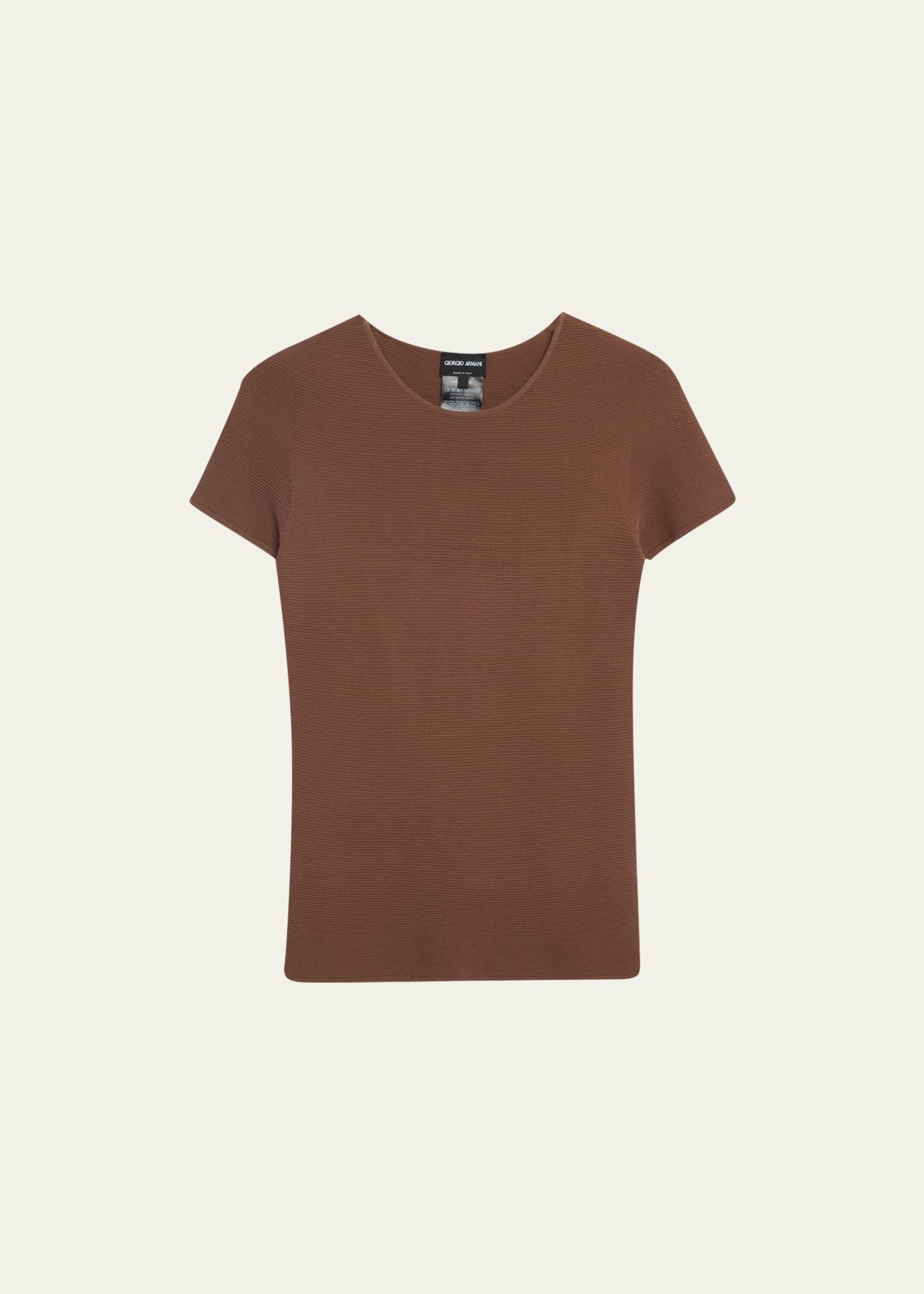 Womens Short-Sleeve Jersey Knit Top product image